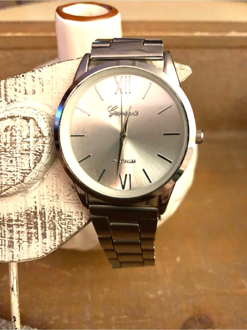 Geneva Platinum Silver Women’s Stainless Steel Watch - NWOT